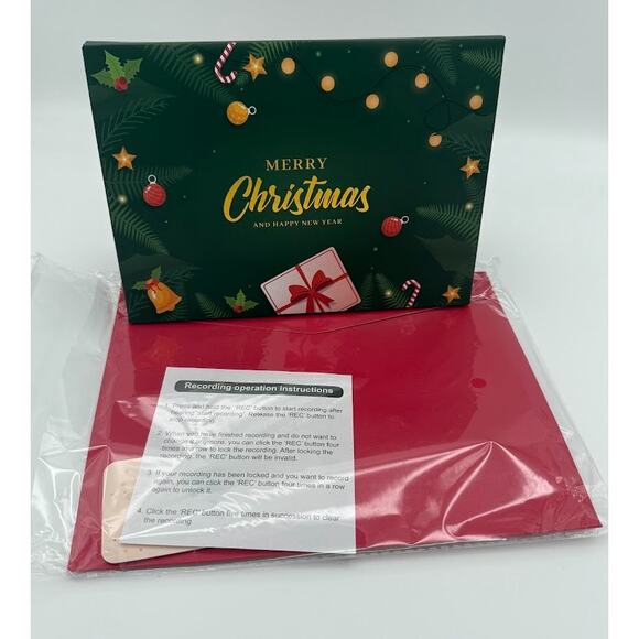 3D Pop Up Light and Music Recordable Card Gifts with Led Twinkle Santa Pack of 4 - Picture 3 of 3